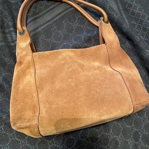 Suede Gucci handbag